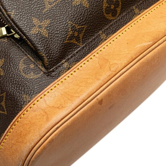 LOUIS VUITTON Authentic Brown Monogram Leather Backpack main image 12